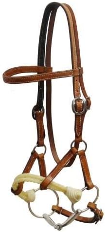 Showman Argentina Cow Leather Side Pull w/Snaffle Bit