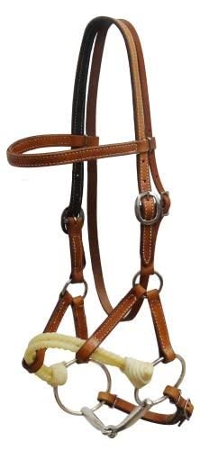 Showman Argentina Cow Leather Side Pull w/Snaffle Bit