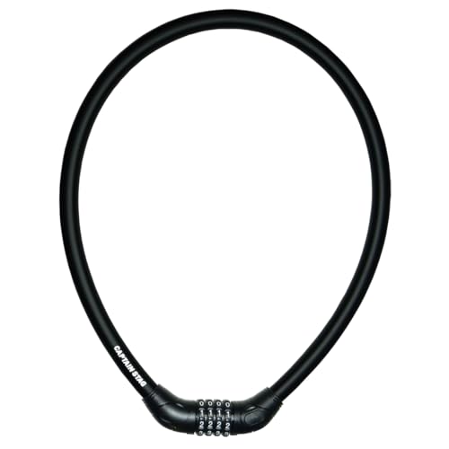 キャプテンスタッグ(CAPTAIN STAG) 自転車 鍵 ロック 極太4ダイヤルワイヤーロック ワイヤー長90cm/φ18mm/周長103cm 可変式ダイヤル ストレート ブラック Y-4299