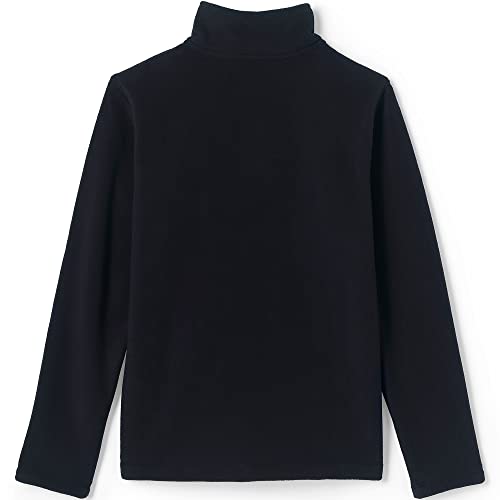 Lands' End Kids Lightweight Fleece Quarter Zip Pullover X-Large Black