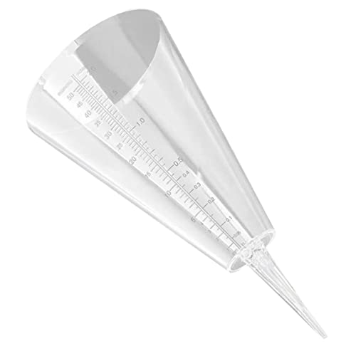lurrose 透明錐形雨量計 屋外用地面挿入型 耐久プラスチック製 精密スケール付き 農業 気象統計 家用測定ツール