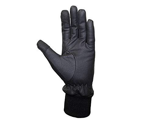 Taj Winter Ladies Synthetic Leather Equestrian Horse Riding Gloves, Black Sz 7 Med #TOP1