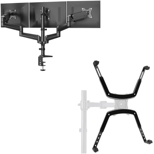 Image of HUANUO Triple Monitor Mount&Universal VESA Mount Adapter Kit