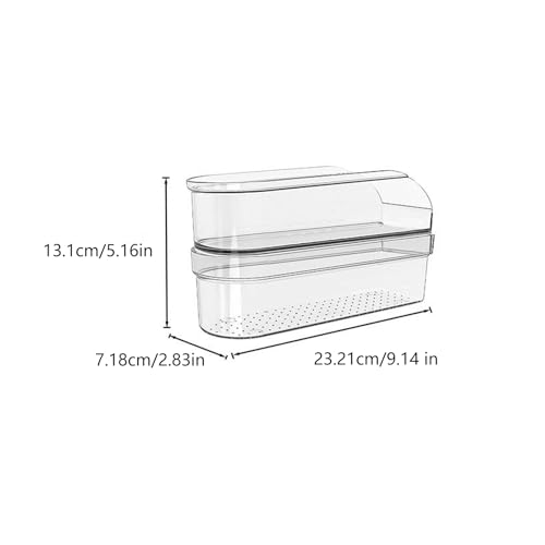 Boîte de rangement compacte transparente pour outils de mélange