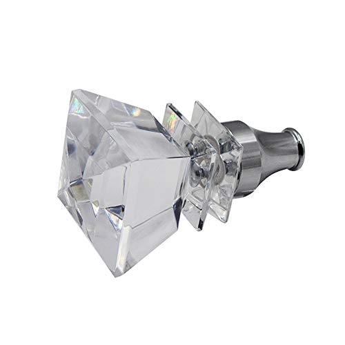 Sakali Crystal Diamond Shape Car Gear Stick Shift Shifter Knob Universal Fit For Most Manual Transmission Or Automatic Transmission Without Lock Button, Activated Multi-Color Led Light Illuminated #TOP2