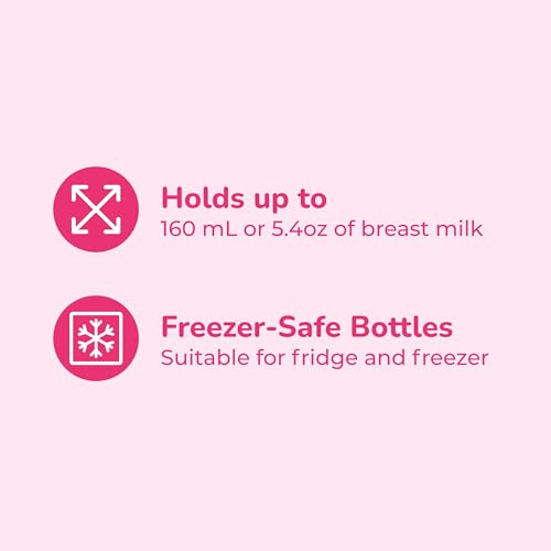 Spectra - Wide Neck Baby Bottles - Compatible with Spectra Breast Milk Pump Flanges (Pack of 2)