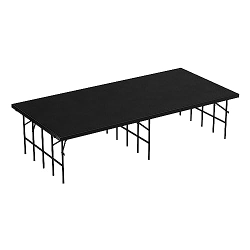 Portable Modular 4' x 8' Stage Black Carpet S4824C 24