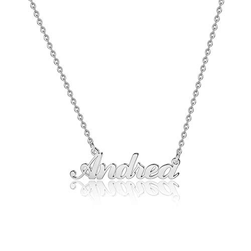 Hidepoo Andrea Necklace â€“ Personalized Name Pendant Necklace for Valentine's Day Gift,Dainty Andrea Name Necklace Chain Jewelry Gifts for Women Girls