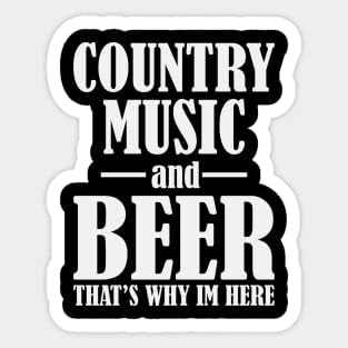 Pegatinas Vinilo Música Country Cerveza Alcohol Humor Divertido Beber Festival- Calcomanías de vinilo para laptop Calcomanía para botella de agua,