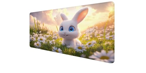 Tapis de souris marguerite grand format 900x400mm pour bureau PC