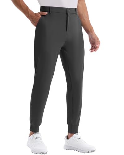 CANGHPGIN Mens Athletic Joggers with Zipper Pockets Lightweight Golf Pants Men Stretch Relaxed Fit Tapered Work Travel Pants2