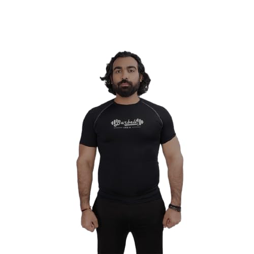 Z Black Athletic Compression T-Shirt for Men ? Nylon Fabric, 4-Way Stretch Workout & Training Performance Tee__-image-16