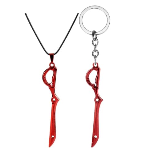 Porte-clés Matoi Ryuko Kill la Kill : mini lame ciseaux rouge pour sac et clé de voiture