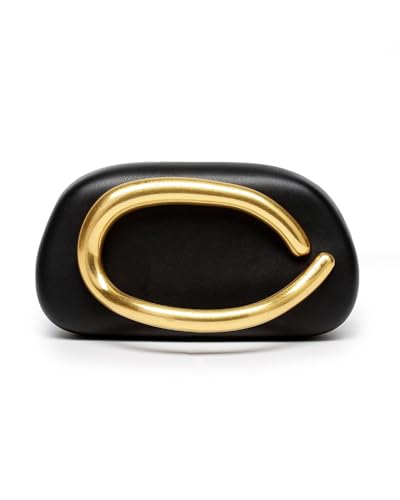 Image of Evening Clutch Purse for Women, PU Leather Wedding Guest Clutch Metal Chain Shoulder Bag, Crossbody Purse