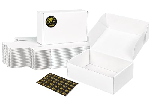 Cajas de envío blancas de 6 x 4 x 2 para embalaje, paquete de 30 cajas de correo para envío, caja de cartón corrugado pequeña para pequeñas empresas