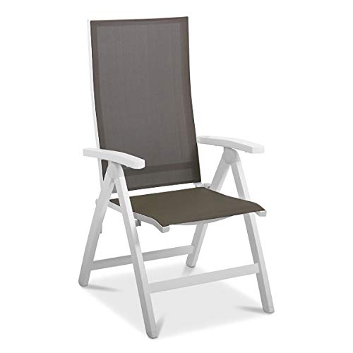 MONBEA Detroit Adjustable Chair Aluminium Frame Garden Chair with Textile Cover