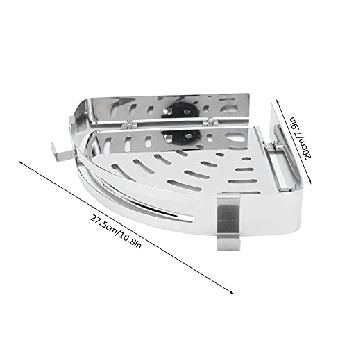 Serlium Shower Caddy Corner 304 Stainless Steel Bathroom Corner Shelves Wall Mounted Shower Organiser For Toilet Dorm Kitchen - Image 2