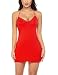 ADOME Dessous Damen Sexy Unterwäsche Set Reizwäsche Negligee V-Ausschnitt Nachtkleid Spitze Nachthemd Sleepwear Kleid (Z Ponceau,XL)