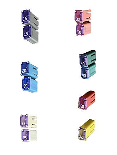 Truck Upfitters 34 pc Automotive MCASE Compatible Mini Box Shaped Cartridge Fuse Kit for Foreign and Domestic Cars, Trucks, and SUVs