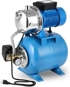#US Tool Part For 1HP Shallow Well Pump With Pressure Tank, 1268GPH Irrigation Jet Pump With 6-Gal