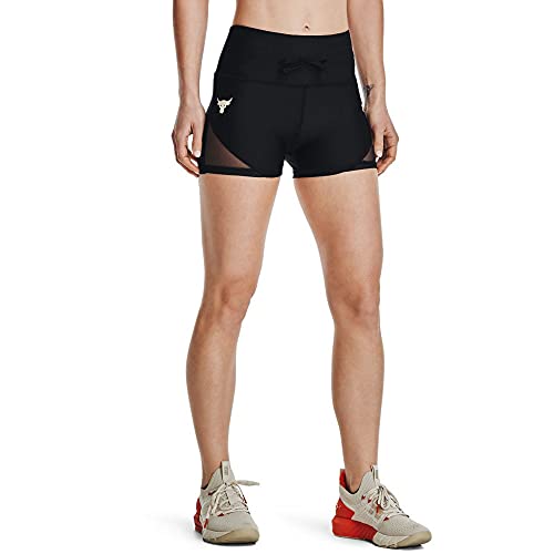 Under Armour Project Rock Stretch Waist Womens Black DC Shorts 1361074 001