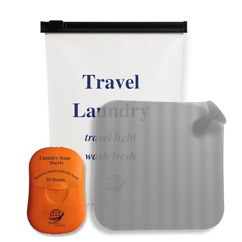 Travel Laundry Detergent Sheets & Sink Stopper - 50 Count