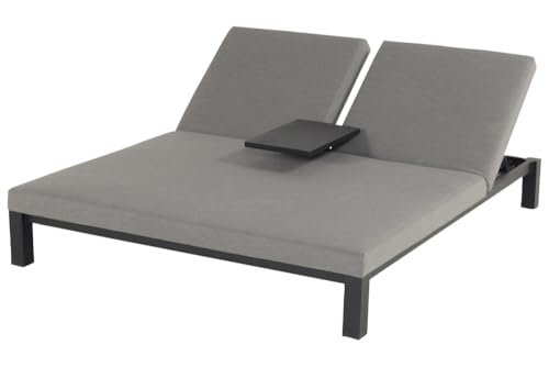 Hartman Eva Doppel-Loungeliege, flanelle, Sunbrella, 196 x 161 x 34 cm, Rückenlehne verstellbar