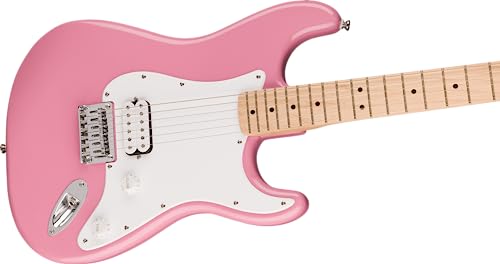 Image of Squire Sonic Stratocaster HT H Electric Guitar, Flash Pink, Maple Fingerboard, White Pickguard