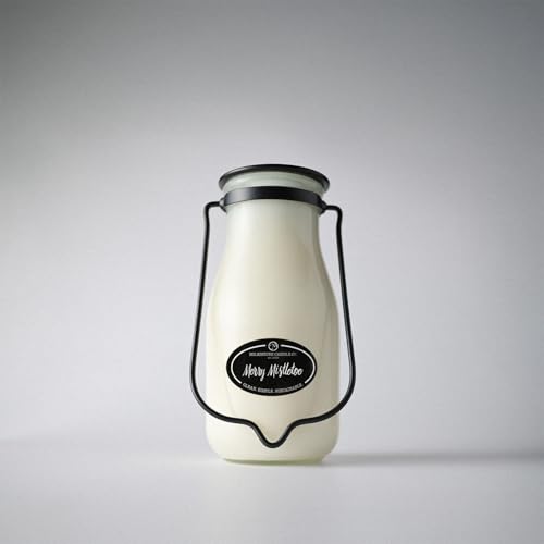 Image of Milkhouse Merry Mistletoe Soy Candle, 14 oz Milkbottle, 90+ Hr Burn