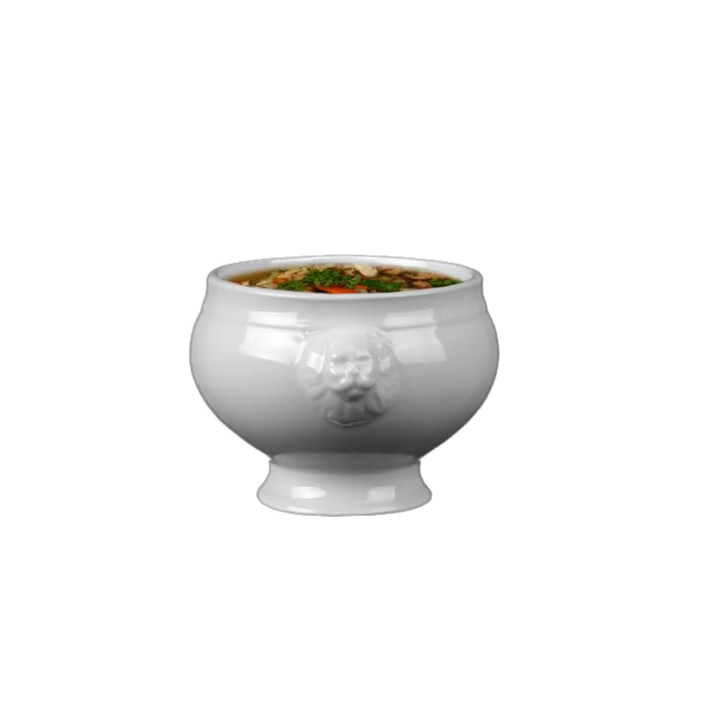 Holst Porzellan LK 010 SO Lot de 10 terrines en porcelaine 0,10 L Blanc/Gris 6,5 x 6,5 x 5,5 cm