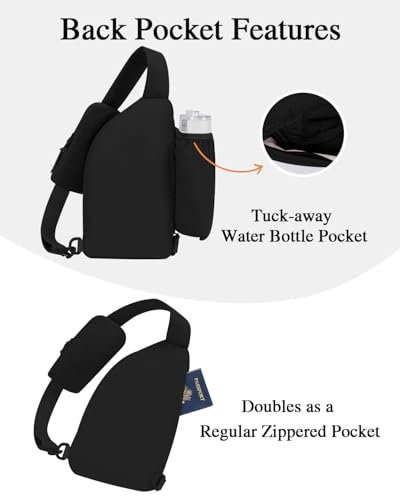 Image of Sling Bag Nylon Crossbody Bags for Women with Anti-theft RFID Blocking Pocket Cross Body Purse Adjustable Shoulder Strap