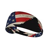 american eagle and flag print - fascia elastica regolabile per esercizi, morbida, traspirante, ideale per calcio, palestra, ciclismo