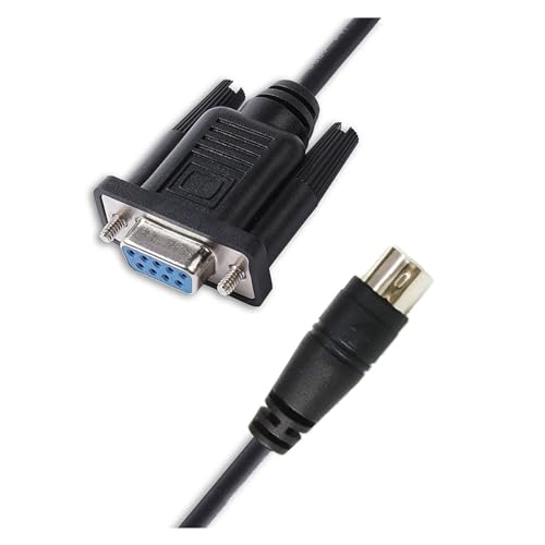 D-sub 9 Pin DB9 Female to Molded MI-N Din 8 Pin RS232 Serial Communication Cable for Al-cat Mass Flow Meters and Controllers(2.98M)