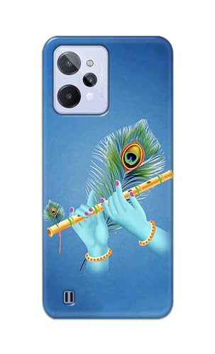 Image of PRINTFIDAA Printed Hard Back Cover Case for Realme C31 Back Cover (Flute in Krishna Hands) -112