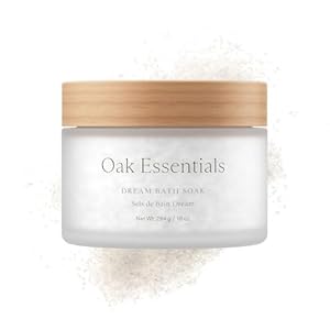 Oak Essentials Dream Bath Soak | Magnesium & European Sea Salt with Lavender, Chamomile & Geranium | Soothing, Restorative Bath Salts, 10 Oz