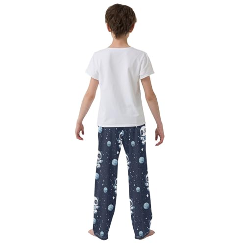 Pajama Bottoms, Panda Astronaut Cute Pattern Pajamas Pant Lounge Wear Sleep Long Pants Casual Sleepwear3