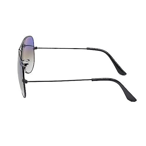 Image of Louis Kouros Armstoner Aviator Classic Trendy 3026 sunglasses | Mirror Lens | 400 UV Protected | For Men's Women's | Medium | 62mm Lens Width