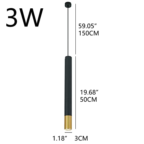 Lámpara de Techo cilíndrica moderna LED 3W en color negro para dormitorio 3