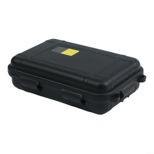 Solaughguy Caja de almacenamiento impermeable para objetos pequeños, resistente a la humedad, a prueba de golpes, funda sellada con forro de polietileno con junta de silicona, compacta 130 x 80 x 40