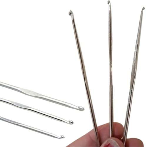 kit Agulha de Croche 3 Pcs p fazer artesanatos 3 tamanhos