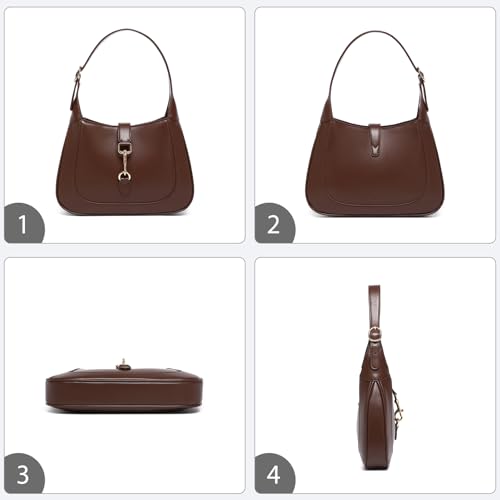 Keyli Women's Top-handle Handbags Vegan Leather Shoulder Bag Small Shoulder Purses with Long Strap3