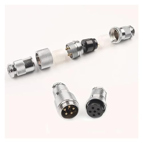Conector GX30 de 5 pines antitirones con enchufe eléctrico de aviación DF30 macho hembra 6