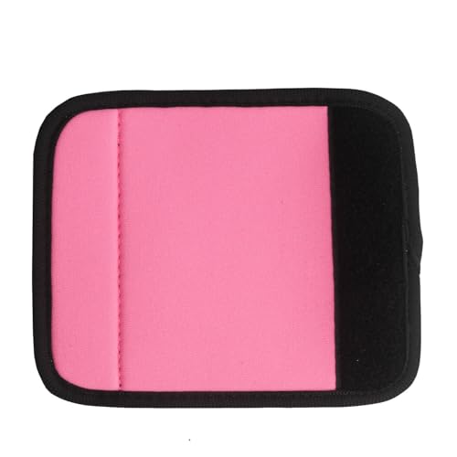 Image of Neoprene Luggage Handle Wraps for Traveling Bright Color Luggage Tags|Handle Wraps|Handle Covers (Light Pink)