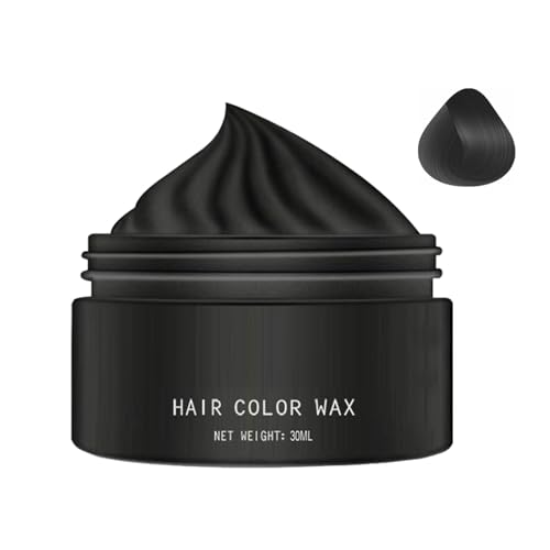 Cera temporal para color de cabello - Tinte de cera para peinado en crema | Modelado temporal de cera para tinte de cabello de color natural, arcilla para modelar cabello coloreado, cera para tinte