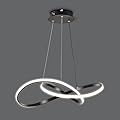 Viruhaka Modern LED Pendant Light Fixture?Black Contemporary Ceiling Hanging Fixture with Irregular Ring Lights for Dining Living Room Bedroom Kitchen Island Cafe?4000K?Neutral Light ?