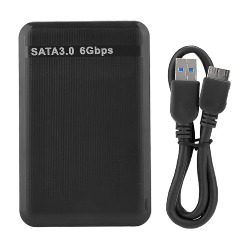 Ujjdwiurgh Caja de Disco Duro MóVil USB3.0 SATA3.0 de Alta Velocidad de 6Gbps de 2,5 Pulgadas Compatible con para Caja de Disco Duro UASP de 3TB