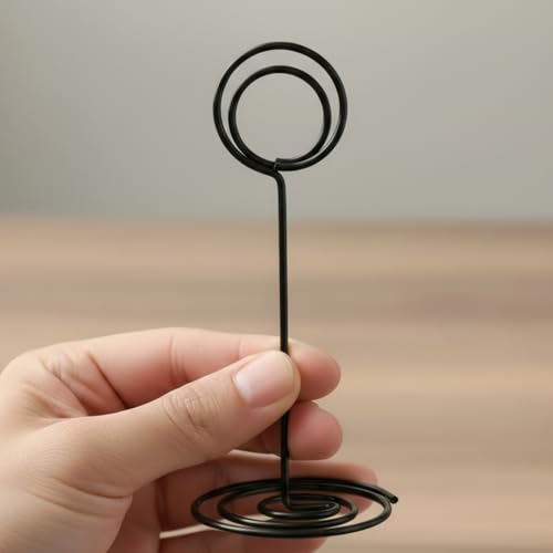 image for TecUnite 24 Pieces 3.35 Inch Table Number Holder Place Card Photo Hold