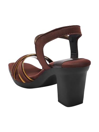 Image of Selfiee Cross Strap Block Heels Perfect for Every Occasion, Elegant Party Heel Sandals for Women & Girls