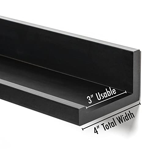 Americanflat 14" Black Floating Shelves - Composite Wood Floating Shelves For Bedroom, Bathroom, Kitchen, And Picture Ledge Shelf - Shelves For Storage Wall Mounted - Set Of 3 #TOP3