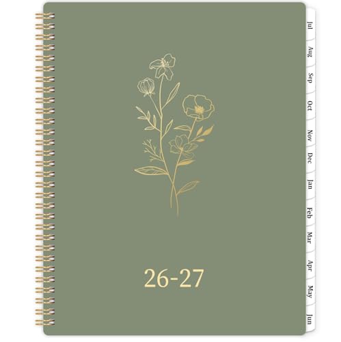 Planner 2026-2027 - 2026-2027 Planner Weekly and Monthly with Tabs 9 11 July 2026 - June 2027 Hardcover 12 Monthly Tabs Premium Paper Twin-wire Binding Inner Pocket